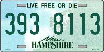 NH license plate 3938113