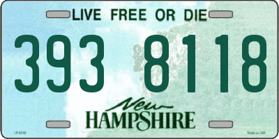 NH license plate 3938118