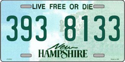 NH license plate 3938133