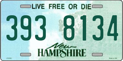 NH license plate 3938134