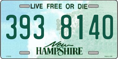 NH license plate 3938140