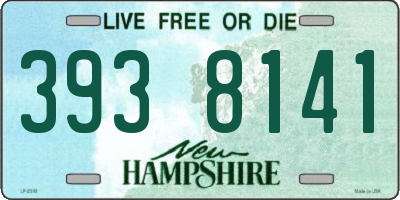 NH license plate 3938141