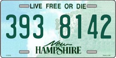 NH license plate 3938142