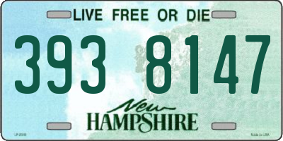 NH license plate 3938147