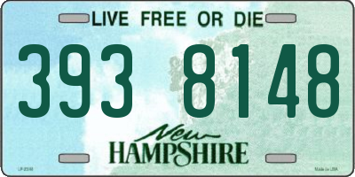 NH license plate 3938148