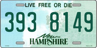 NH license plate 3938149