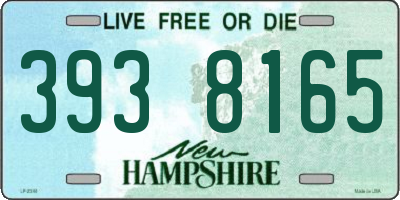 NH license plate 3938165