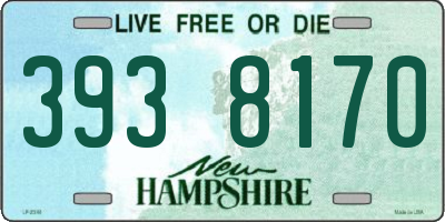NH license plate 3938170