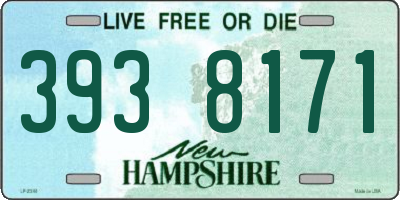 NH license plate 3938171