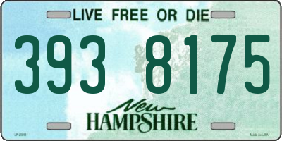 NH license plate 3938175