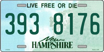 NH license plate 3938176