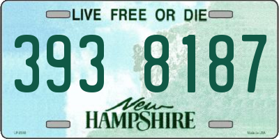 NH license plate 3938187