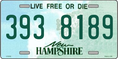 NH license plate 3938189