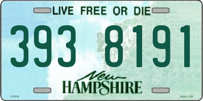 NH license plate 3938191