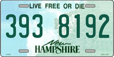 NH license plate 3938192