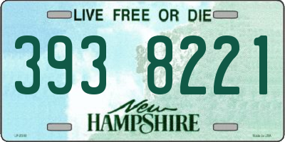 NH license plate 3938221