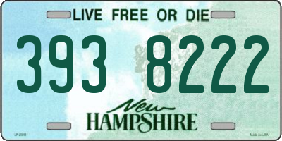 NH license plate 3938222