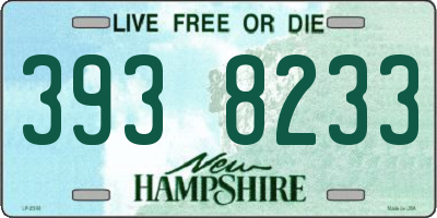 NH license plate 3938233