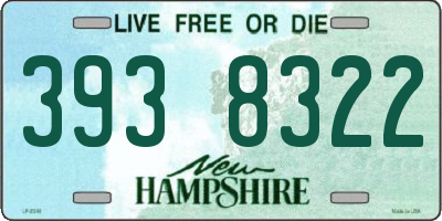 NH license plate 3938322