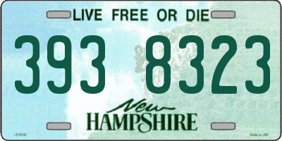 NH license plate 3938323