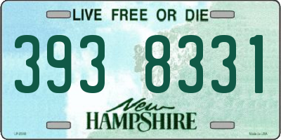 NH license plate 3938331