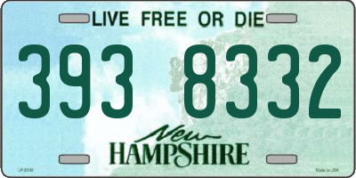 NH license plate 3938332