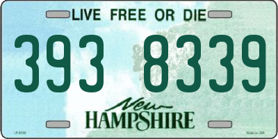 NH license plate 3938339