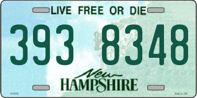 NH license plate 3938348