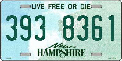 NH license plate 3938361