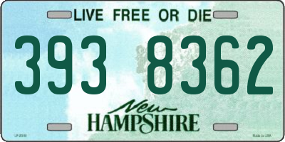 NH license plate 3938362
