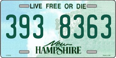 NH license plate 3938363