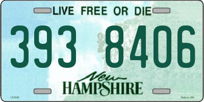 NH license plate 3938406