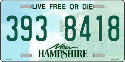 NH license plate 3938418