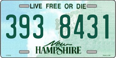 NH license plate 3938431
