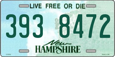 NH license plate 3938472