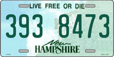 NH license plate 3938473