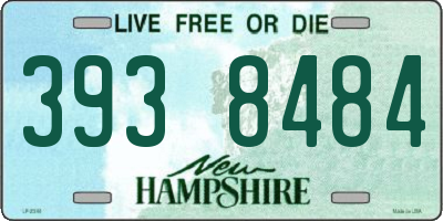 NH license plate 3938484