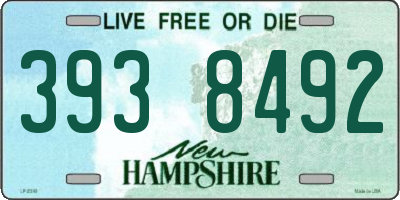 NH license plate 3938492