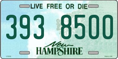 NH license plate 3938500