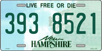 NH license plate 3938521