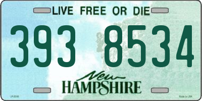 NH license plate 3938534