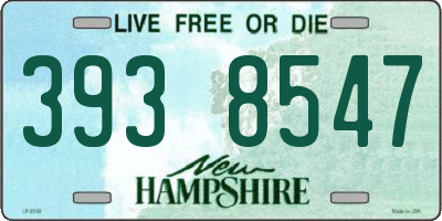 NH license plate 3938547