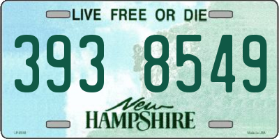 NH license plate 3938549
