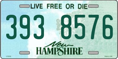 NH license plate 3938576