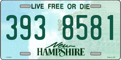 NH license plate 3938581