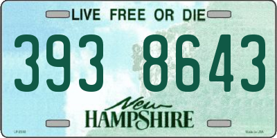NH license plate 3938643