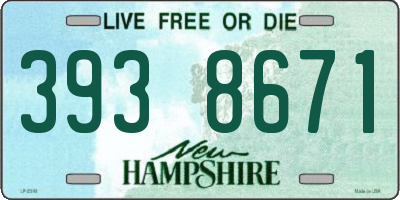 NH license plate 3938671