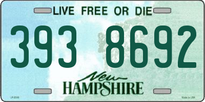 NH license plate 3938692