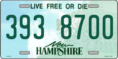 NH license plate 3938700