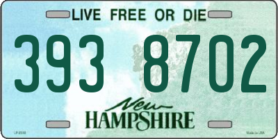 NH license plate 3938702